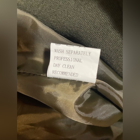 Women’s Olive Green Hooded Sweatshirt Jacket Full Zip Size 2 - Picture 9 of 13